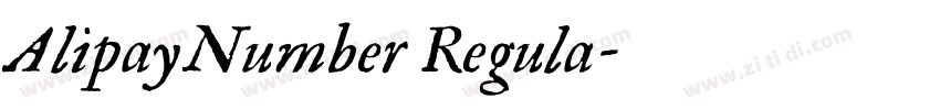 AlipayNumber Regula字体转换